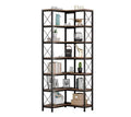 7-Tier Corner Bookshelf with LED Light Strips IF076