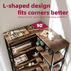 7-Tier Corner Bookshelf with LED Light Strips IF076