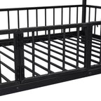 Whisen Stylish Design Metal Bunk Bed with Slide and Guardrails