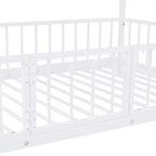 Whisen Stylish Design Metal Bunk Bed with Slide and Guardrails