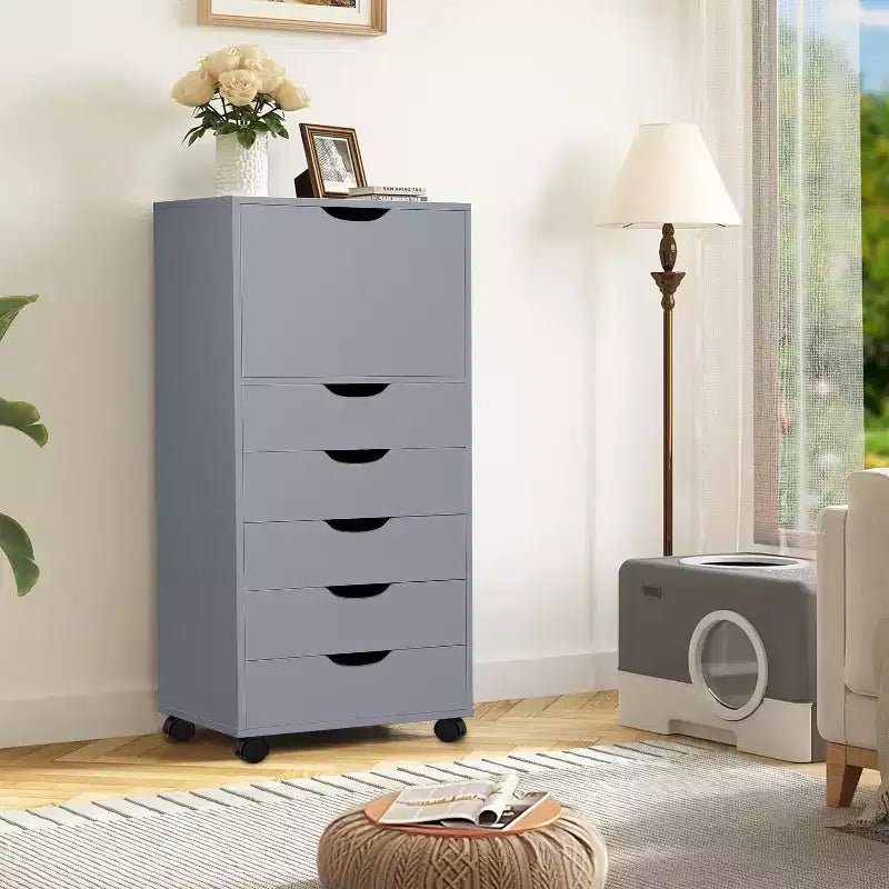 Home Imports Emporium 6-Drawer Craft & Office Storage Cabinet  Rolling Organizer for Files, Art Supplies & Small Space Organization