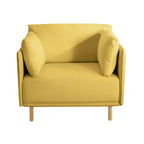 39 Upholstered Accent Chair: Soft Cushions, Sleek Arms, Wooden Legs - Cozy for Living, Bedroom, Office
