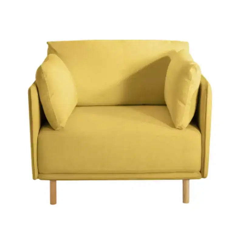 39 Upholstered Accent Chair: Soft Cushions, Sleek Arms, Wooden Legs - Cozy for Living, Bedroom, Office