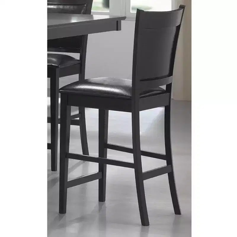 Simple Relax Set of 2 Counter Height Chairs in Black and Espresso