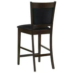 Simple Relax Set of 2 Counter Height Chairs in Black and Espresso