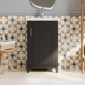 20 inch modern small bathroom storage cabinet, dressing table with ceramic basin, ample storage space