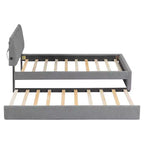 Twin Trundle Upholstered Platform Bed - Space-Saving Design