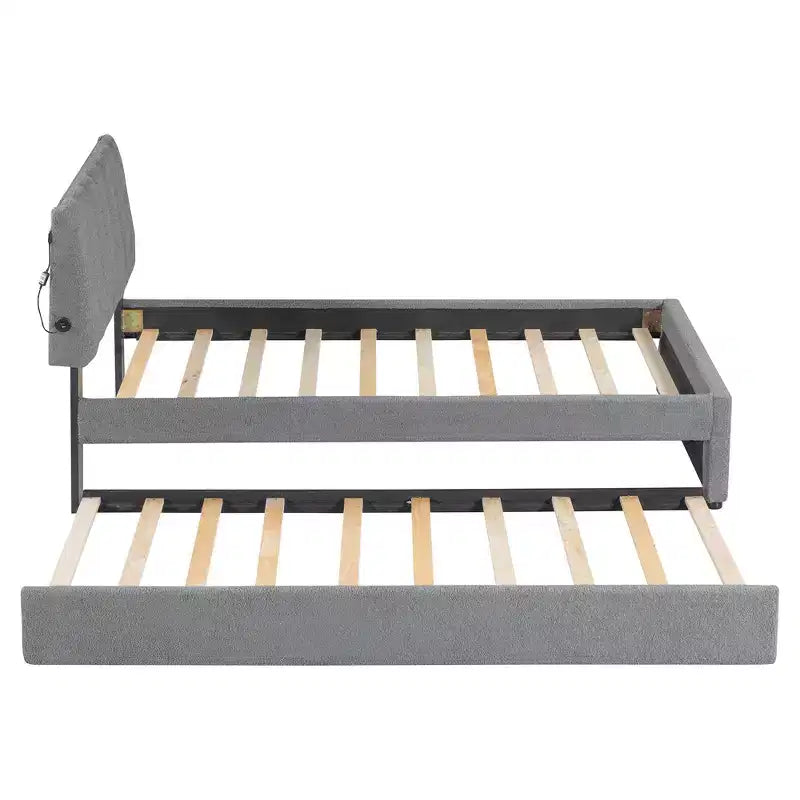 Twin Trundle Upholstered Platform Bed - Space-Saving Design