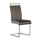 4-Pack Modern High-Back Faux Leather Dining Chairs with Metal Legs