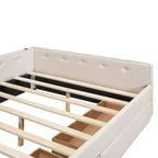 Whisen Elegant Design Queen Size Upholstered Platform Bed with USB Ports