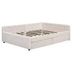 Whisen Elegant Design Queen Size Upholstered Platform Bed with USB Ports
