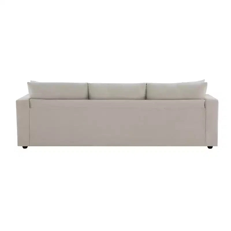GDFStudio Bruce Divano Sezionale a L in Tessuto 101 con Pouf Ottomano
