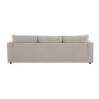 GDFStudio Bruce Divano Sezionale a L in Tessuto 101 con Pouf Ottomano