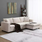 GDFStudio Bruce 101 Fabric L-Shaped Sectional Sofa with Ottoman
