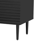 70W Set of 2 Modern Minimalist Sideboard TV Stand TV Console Buffet Cabinet with Geometric Door and Adjustable Shelf-ModernLuxe