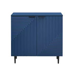 70W Set of 2 Modern Minimalist Sideboard TV Stand TV Console Buffet Cabinet with Geometric Door and Adjustable Shelf-ModernLuxe