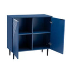 70W Set of 2 Modern Minimalist Sideboard TV Stand TV Console Buffet Cabinet with Geometric Door and Adjustable Shelf-ModernLuxe