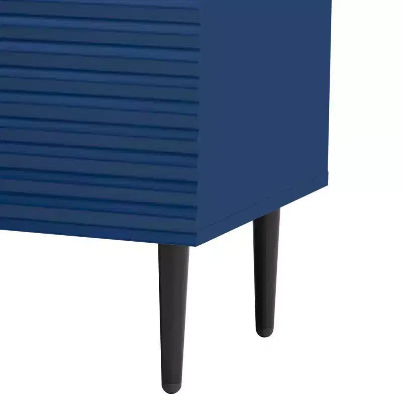 70W Set of 2 Modern Minimalist Sideboard TV Stand TV Console Buffet Cabinet with Geometric Door and Adjustable Shelf-ModernLuxe
