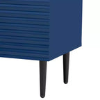 70W Set of 2 Modern Minimalist Sideboard TV Stand TV Console Buffet Cabinet with Geometric Door and Adjustable Shelf-ModernLuxe