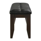 Simple Relax Faux Leather Dining Bench in Cappuccino and Black