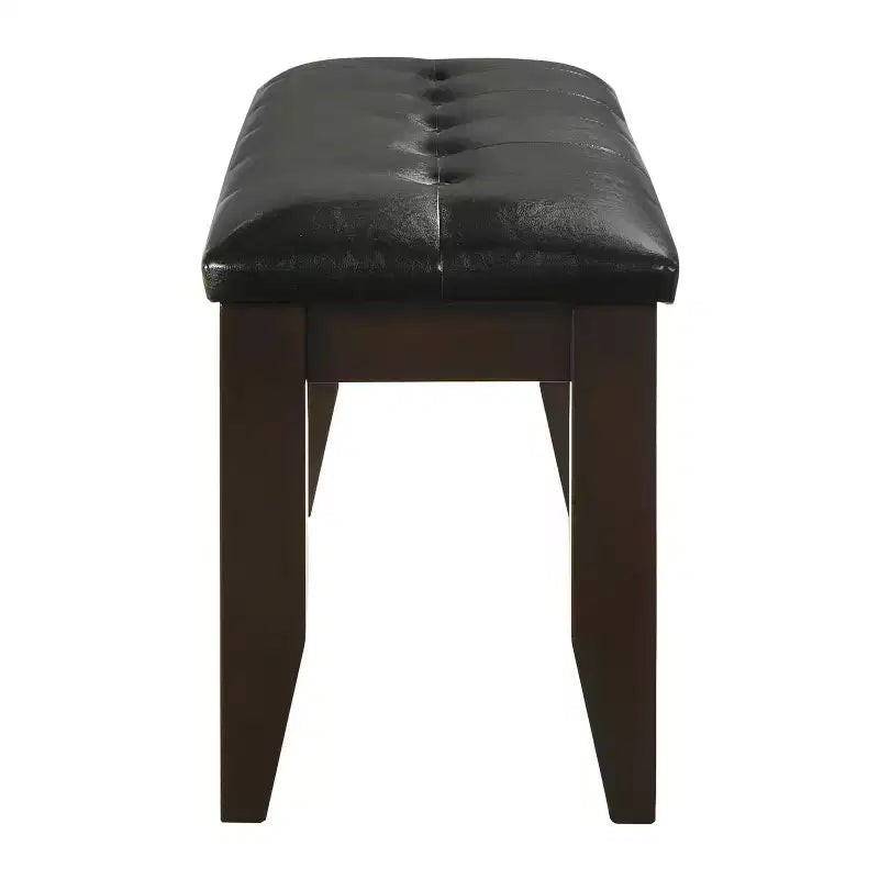 Simple Relax Faux Leather Dining Bench in Cappuccino and Black