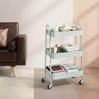 JIONJOY Carrello di servizio a 3 livelli, carrello portaoggetti mobile in metallo premium con ruote bloccabili, organizer definitivo per ogni stanza della casa