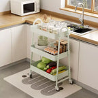 JIONJOY Carrello di servizio a 3 livelli, carrello portaoggetti mobile in metallo premium con ruote bloccabili, organizer definitivo per ogni stanza della casa