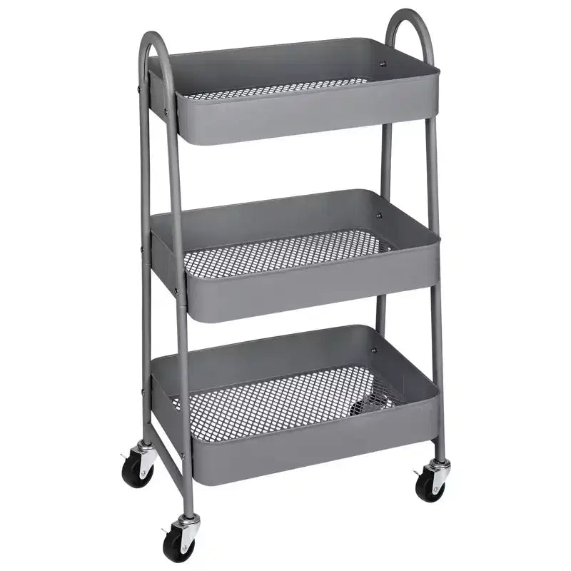 JIONJOY Carrello di servizio a 3 livelli, carrello portaoggetti mobile in metallo premium con ruote bloccabili, organizer definitivo per ogni stanza della casa
