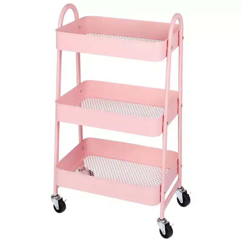 JIONJOY Carrello di servizio a 3 livelli, carrello portaoggetti mobile in metallo premium con ruote bloccabili, organizer definitivo per ogni stanza della casa