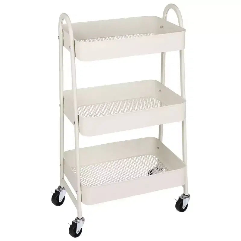 JIONJOY Carrello di servizio a 3 livelli, carrello portaoggetti mobile in metallo premium con ruote bloccabili, organizer definitivo per ogni stanza della casa
