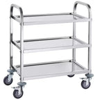 Carrello in acciaio inossidabile VEVOR, carrello di servizio da laboratorio a 3 ripiani con capacità di carico di 181 kg