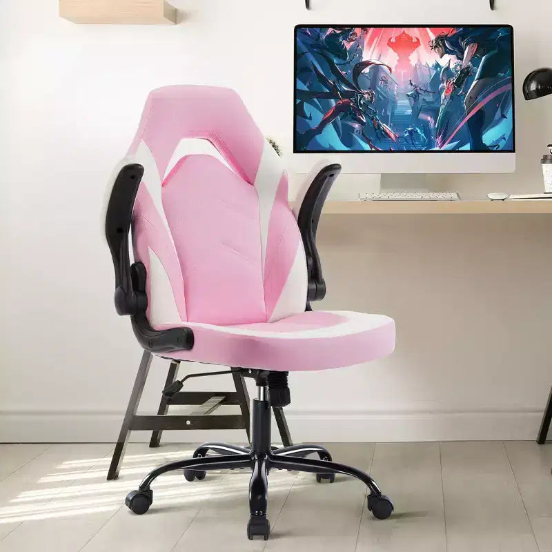 JIONJOY Sedia Gaming Definitiva: Ergonomica, in Pelle PU, Sedia da Ufficio Direzionale con Braccioli Ribaltabili