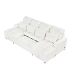 Whisen 110 Divano moderno a U di grandi dimensioni, divano sezionale versatile con chaise longue e porte USB
