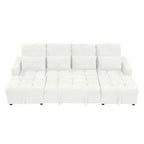 Whisen 110 Divano moderno a U di grandi dimensioni, divano sezionale versatile con chaise longue e porte USB