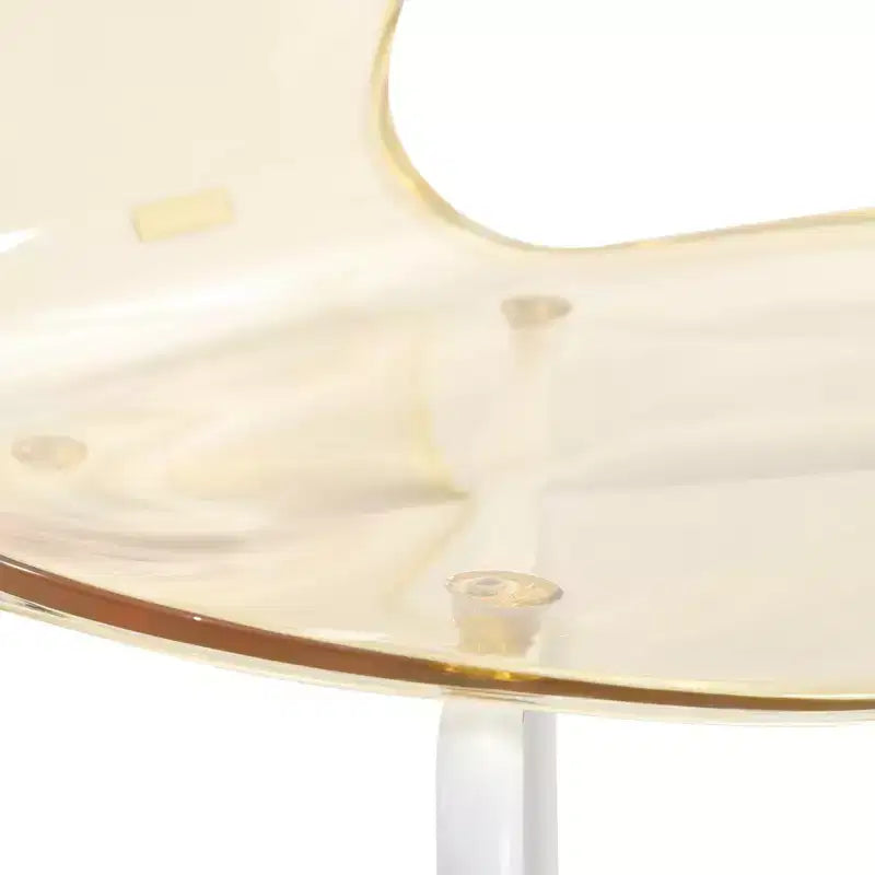 LeisureMod Bristol Set Sala da Pranzo 5 Pezzi Tavolo Rotondo, 4 Sedie da Pranzo in Plastica Gambe Bianche