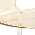 LeisureMod Bristol Set Sala da Pranzo 5 Pezzi Tavolo Rotondo, 4 Sedie da Pranzo in Plastica Gambe Bianche