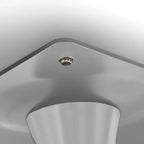 LeisureMod Bristol Set Sala da Pranzo 5 Pezzi Tavolo Rotondo, 4 Sedie da Pranzo in Plastica Gambe Bianche