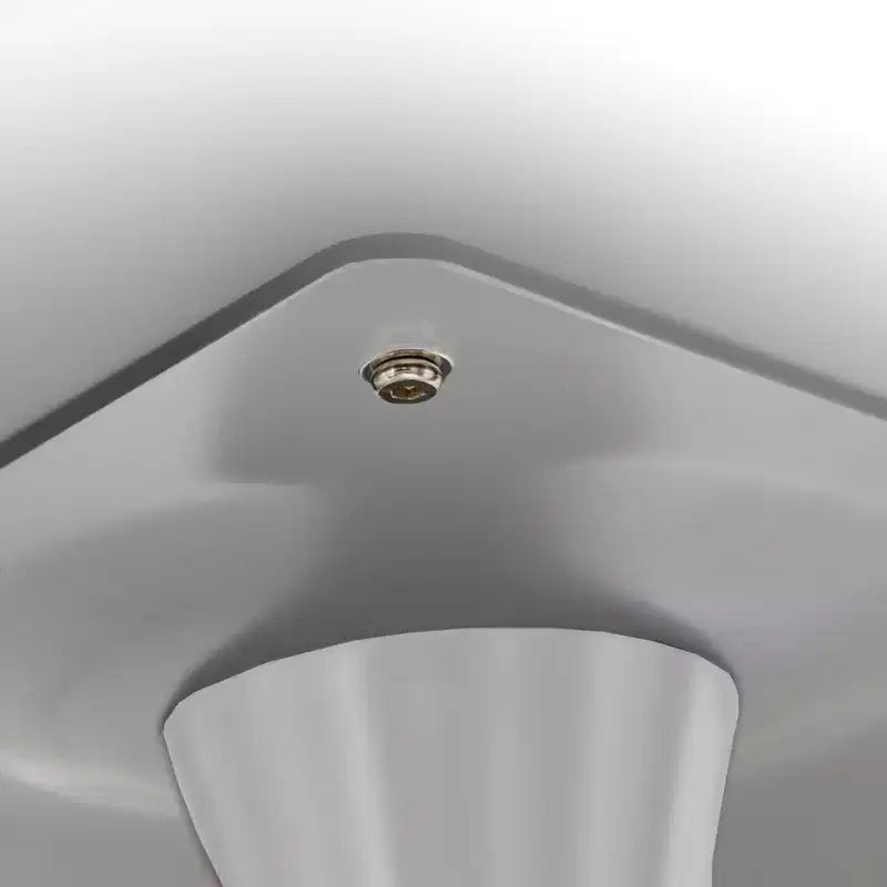 LeisureMod Bristol Set Sala da Pranzo 5 Pezzi Tavolo Rotondo, 4 Sedie da Pranzo in Plastica Gambe Bianche