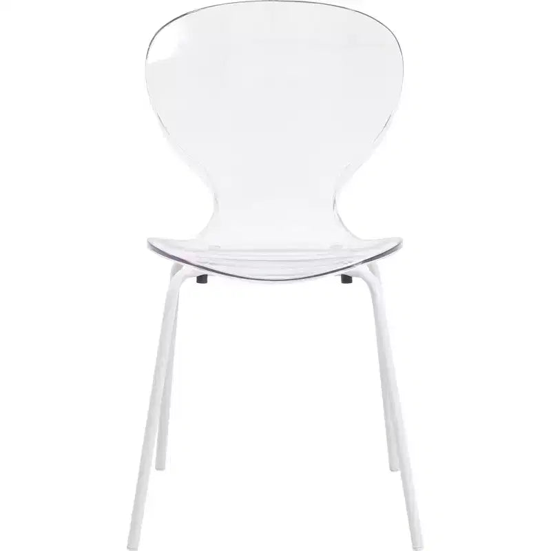 LeisureMod Bristol Set Sala da Pranzo 5 Pezzi Tavolo Rotondo, 4 Sedie da Pranzo in Plastica Gambe Bianche