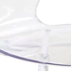 LeisureMod Bristol Set Sala da Pranzo 5 Pezzi Tavolo Rotondo, 4 Sedie da Pranzo in Plastica Gambe Bianche