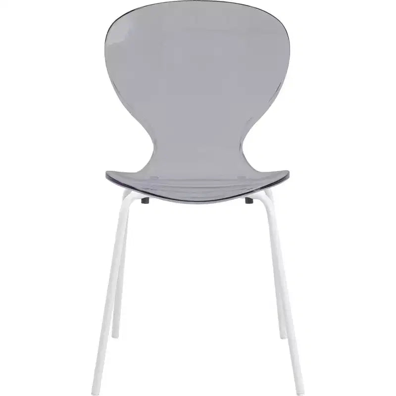 LeisureMod Bristol Set Sala da Pranzo 5 Pezzi Tavolo Rotondo, 4 Sedie da Pranzo in Plastica Gambe Bianche