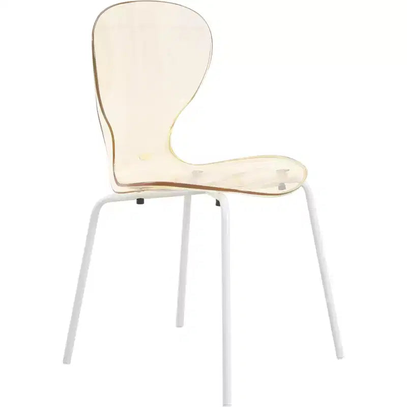LeisureMod Bristol Set Sala da Pranzo 5 Pezzi Tavolo Rotondo, 4 Sedie da Pranzo in Plastica Gambe Bianche