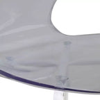 LeisureMod Bristol Set Sala da Pranzo 5 Pezzi Tavolo Rotondo, 4 Sedie da Pranzo in Plastica Gambe Bianche