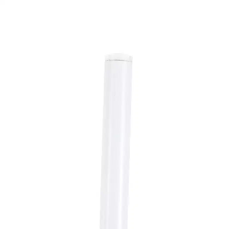 LeisureMod Bristol Set Sala da Pranzo 5 Pezzi Tavolo Rotondo, 4 Sedie da Pranzo in Plastica Gambe Bianche