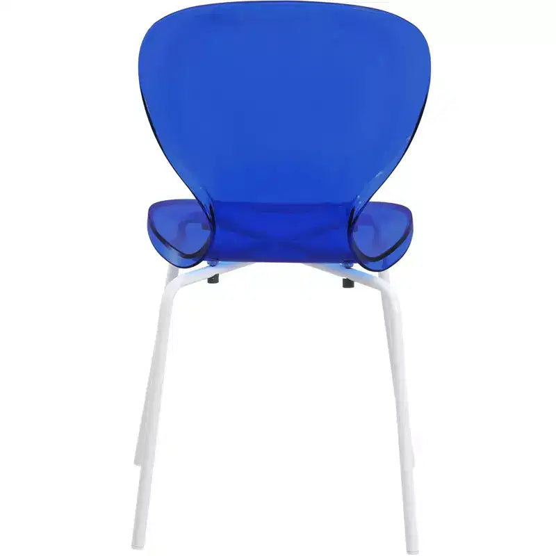 LeisureMod Bristol Set Sala da Pranzo 5 Pezzi Tavolo Rotondo, 4 Sedie da Pranzo in Plastica Gambe Bianche