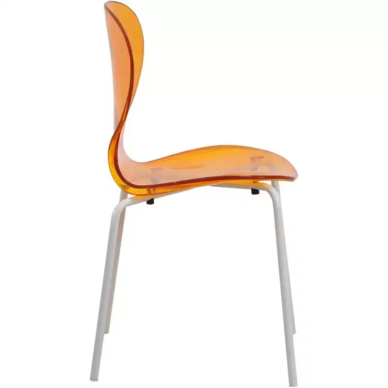 LeisureMod Bristol Set Sala da Pranzo 5 Pezzi Tavolo Rotondo, 4 Sedie da Pranzo in Plastica Gambe Bianche