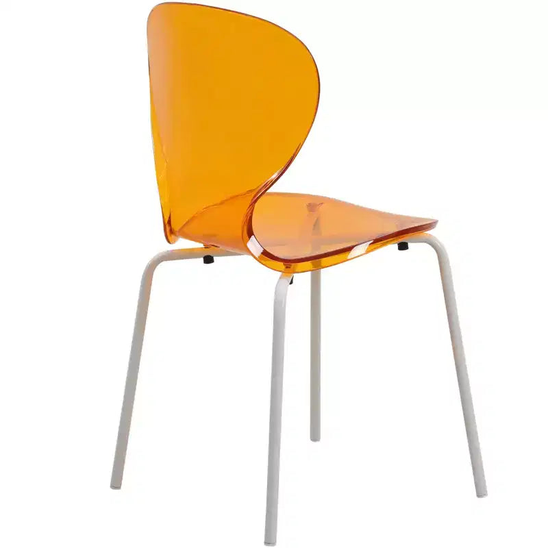 LeisureMod Bristol Set Sala da Pranzo 5 Pezzi Tavolo Rotondo, 4 Sedie da Pranzo in Plastica Gambe Bianche