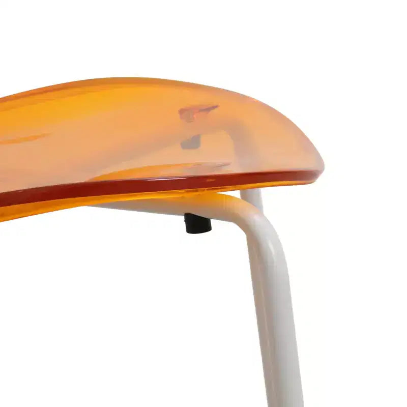 LeisureMod Bristol Set Sala da Pranzo 5 Pezzi Tavolo Rotondo, 4 Sedie da Pranzo in Plastica Gambe Bianche
