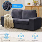 Mjkone 71 Loveseat Sofa Couch, Corduroy Couch for Small Spaces
