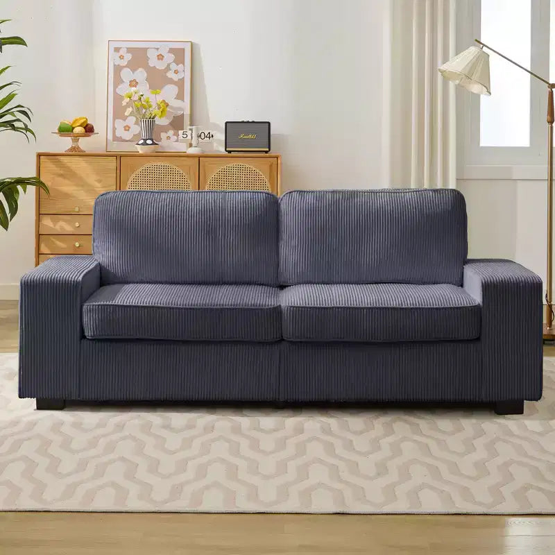 Mjkone 71 Loveseat Sofa Couch, Corduroy Couch for Small Spaces